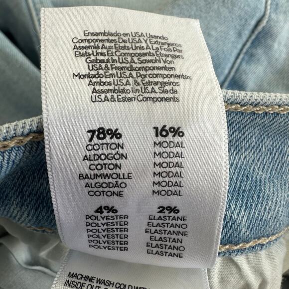 Mother Jeans The Mid Rise Dazzler Crop Fray in Sun Kissed Size 30 High Waist - Picture 7 of 9